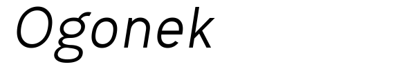 Ogonek font preview